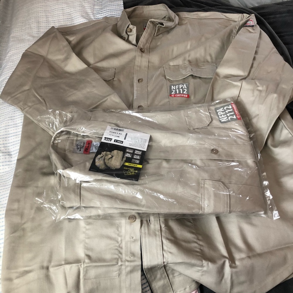 2 Never Worn Fire Resistant Welding Shirts